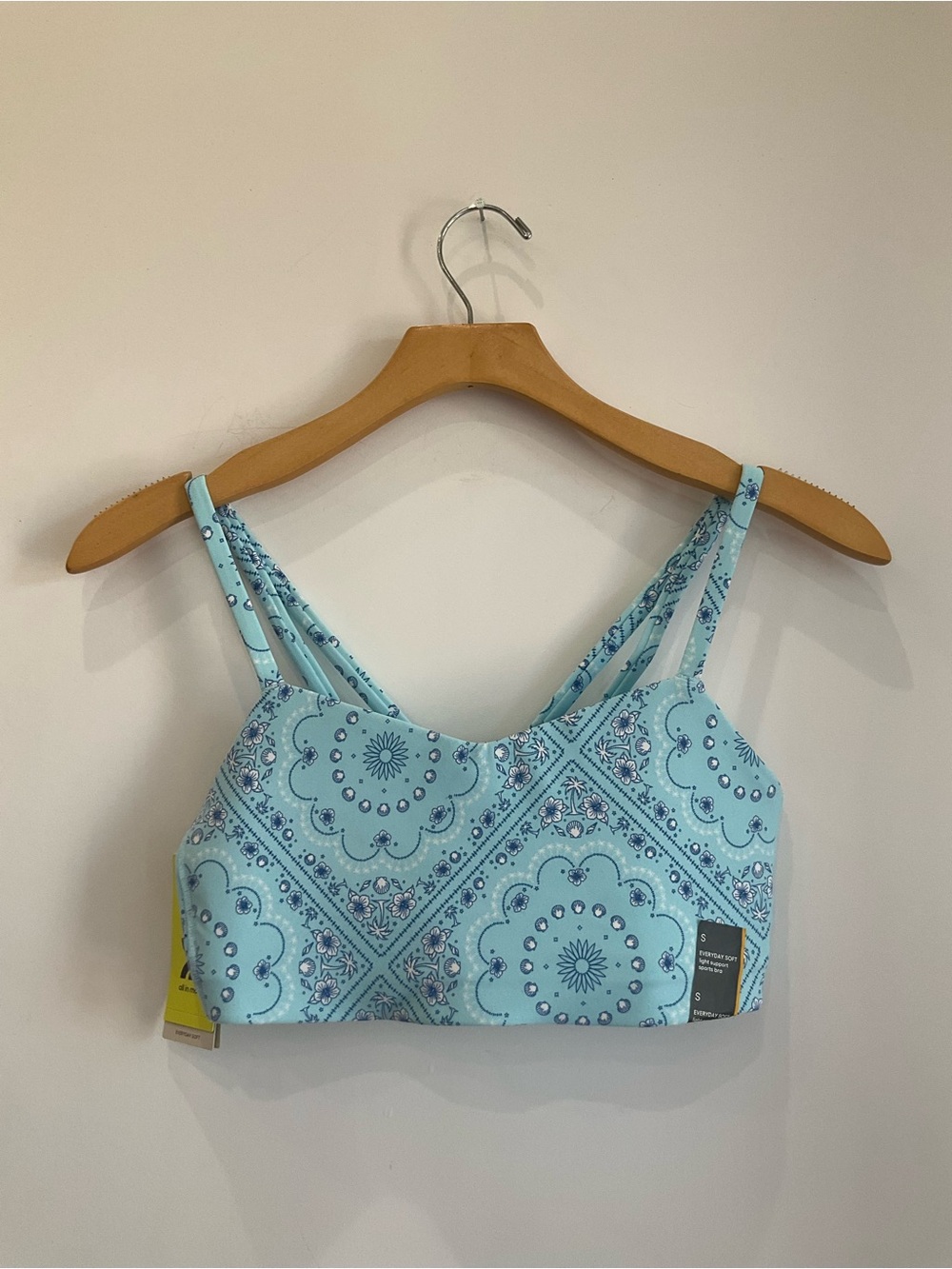 all in motion Light Blue Bandana-Print Strappy Crop Cami